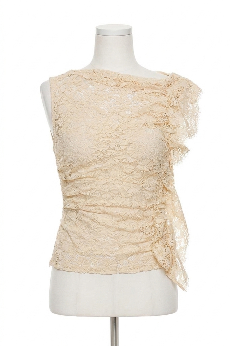 NEW A.L.C. astrid lace top in crema dolce